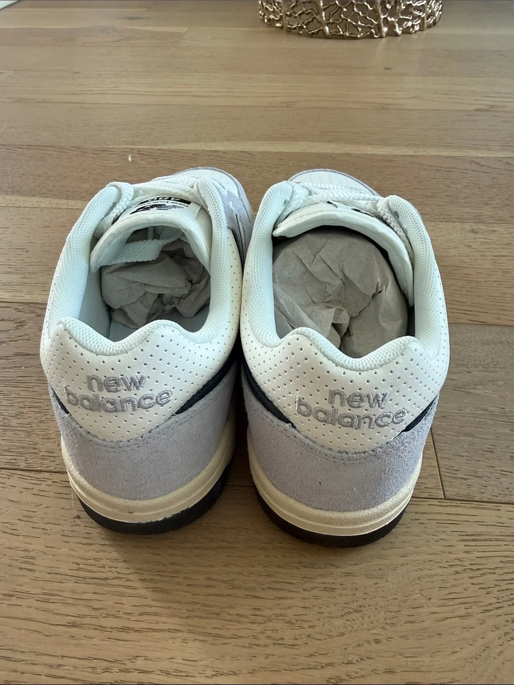 New Balance Men’s 480 Sneakers in White, Light Gray and Navy